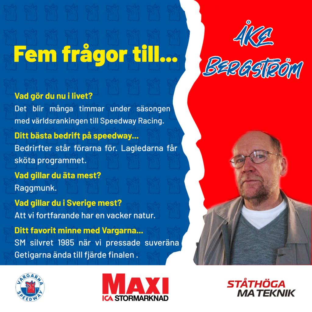 Veckans tisdagsintervju med Åke Bergström