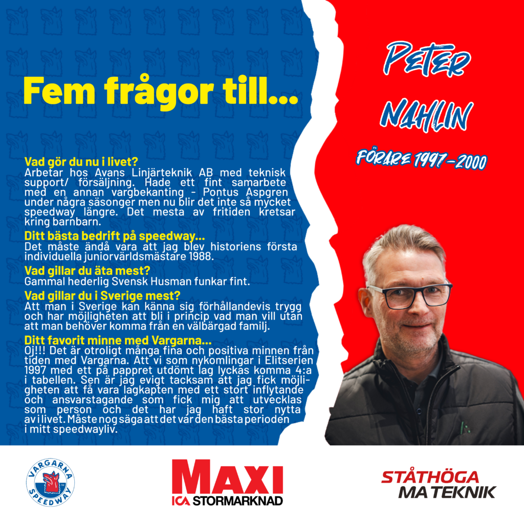 Veckans tisdagsintervju med Peter Nahlin