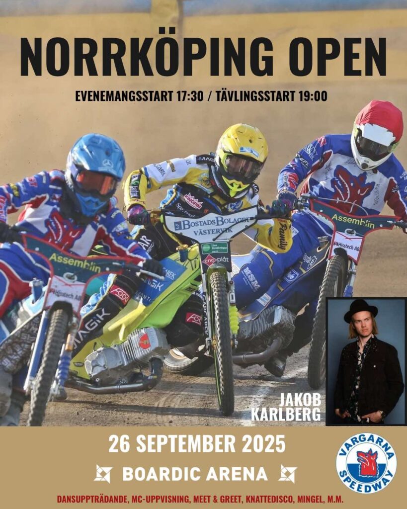 Dags för Norrköping Open – Så blir kvällens speedwayfest